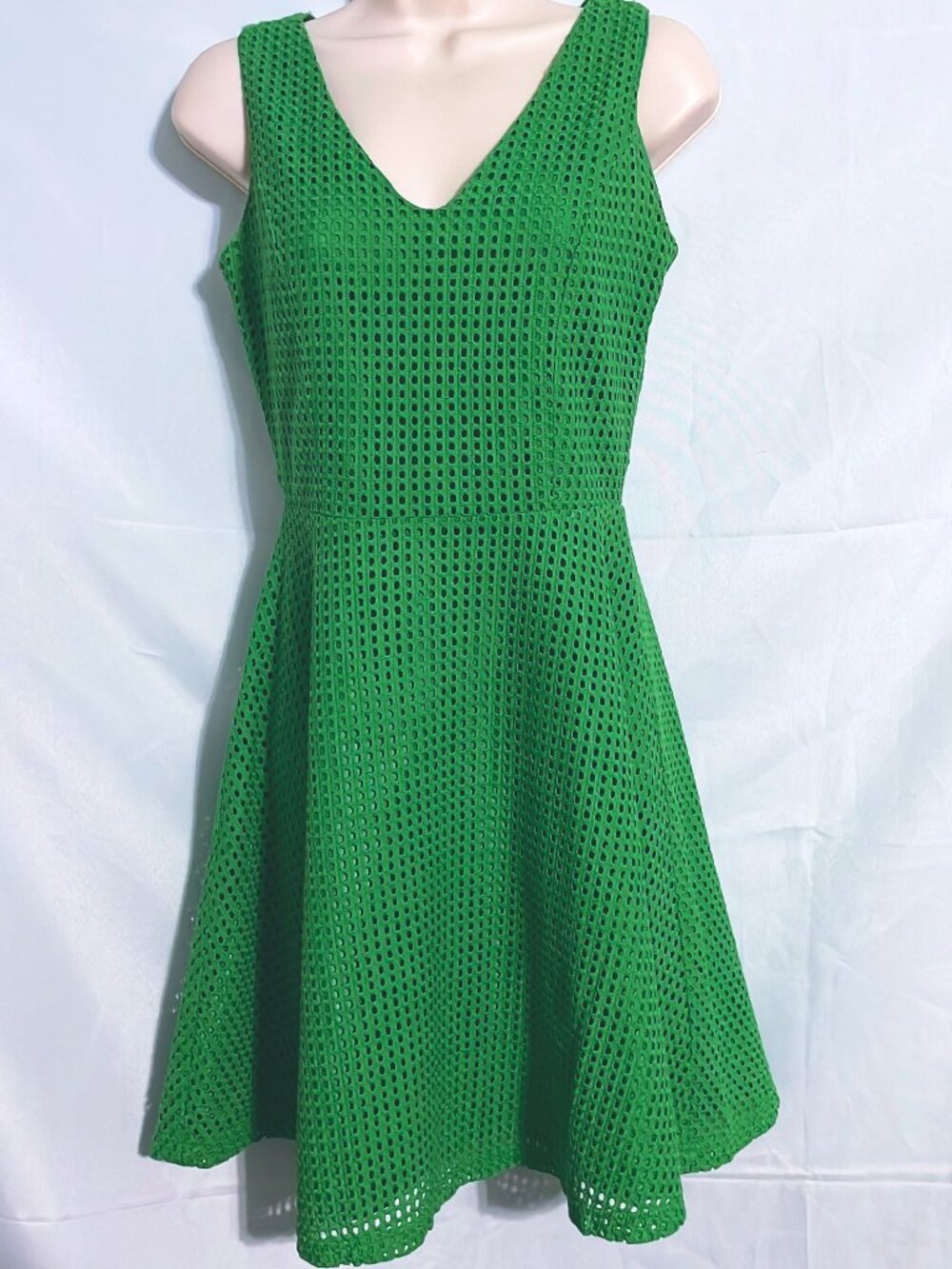Dressbarn Cute Green Mesh Dress Size 4